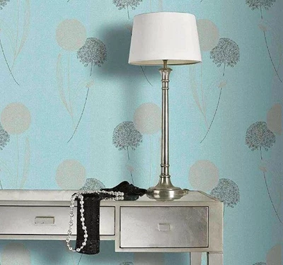 Tổng hợp 9 mẫu giấy dán tường màu xanh đẹp cho phòng ngủ và phòng khách