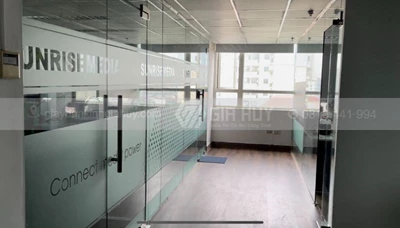 Thi công decal dán kính mờ kẻ line, cắt logo CNC tại Trần Đăng Ninh