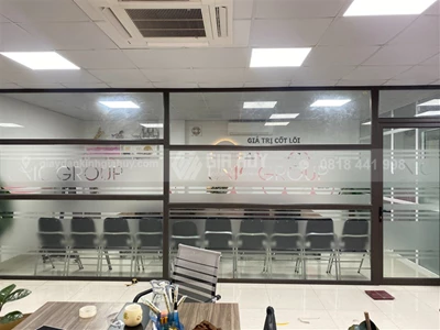 Dán decal mờ CNC tại 55 Văn Tiến Dũng, Bắc Từ Liêm