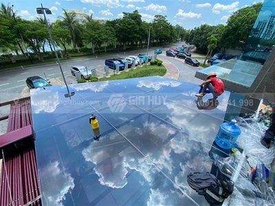 Hậu trường thi công bức ảnh triệu view tại Vincom Plaza Long Biên Hà Nội