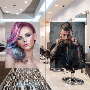 Decal dán kính tiệm tóc phong cách và chuyên nghiệp