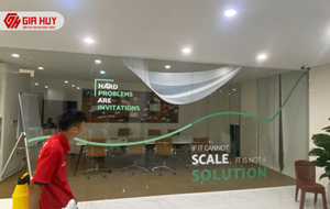 Dự án thi công decal siêu trong in UV cho văn phòng tại Mễ Trì Hà Nội