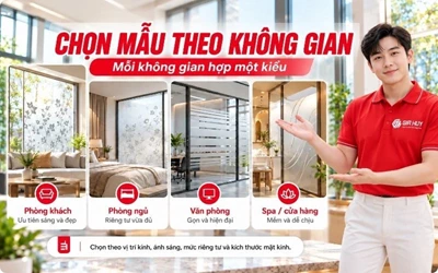 Cách Chọn Giấy Dán Kính Trang Trí Đẹp Cho Từng Không Gian