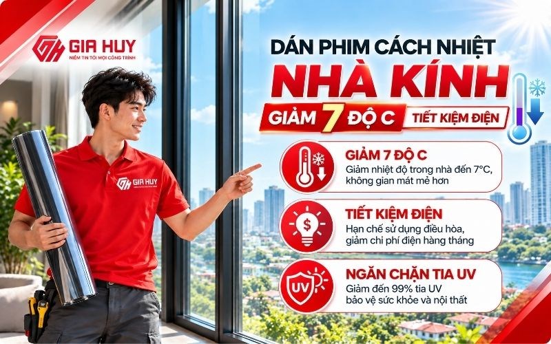 Dán Phim Cách Nhiệt Nhà Kính - Báo Giá Mới Nhất, Giảm 7°C, Tiết Kiệm 30% Tiền Điện
