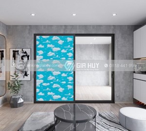 Giấy dán kính trang trí mây trời - Mã A23 2