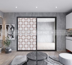 Giấy dán kính trang trí kẻ ô vuông nâu - Mã A26 2