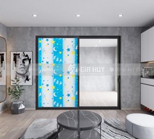 Giấy dán kính trang trí sao thỏ - Mã A3 2