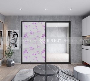 Giấy dán kính trang trí đào tím - Mã A8 2