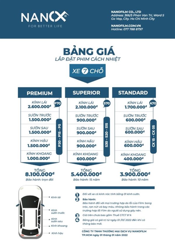 Phim cách nhiệt ô tô SUPERIOR