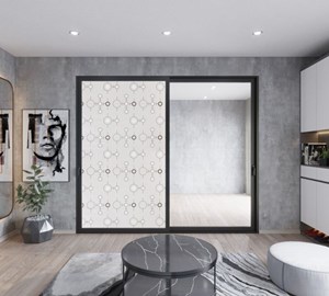 Giấy dán kính trang trí vòng tròn đen trắng - Mã A18