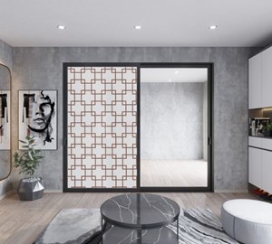 Giấy dán kính trang trí kẻ ô vuông nâu - Mã A26