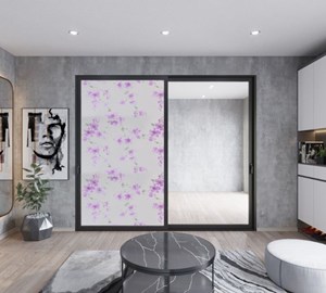 Giấy dán kính trang trí đào tím - Mã A8