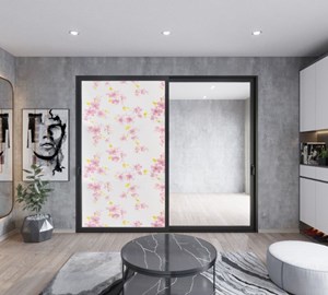 Giấy dán kính trang trí đào hồng - Mã A7