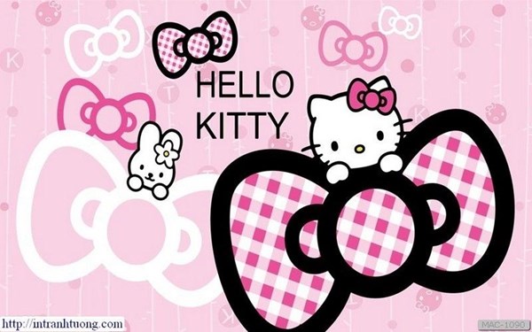 Tranh dán tường cho bé - Hello Kitty