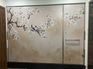 Decal dán kính in hình các loại hoa in UV trên nền decal trắng 2