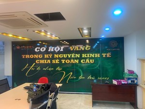 In tranh dán kính cho văn phòng trên nền decal trắng 2