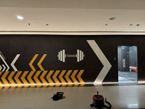 Tranh in dán tường cho lối ra vào TTTM 2