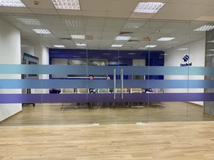 Giấy dán kính mờ kẻ line in màu 2