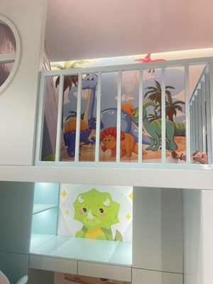 Tranh dán tường khủng long hoạt hình dễ thương 2