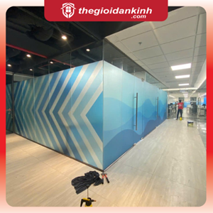 Decal mờ in màu hoạ tiết sóng 2