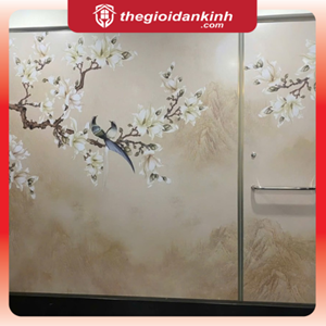 Decal dán kính in hình các loại hoa in UV trên nền decal trắng 2