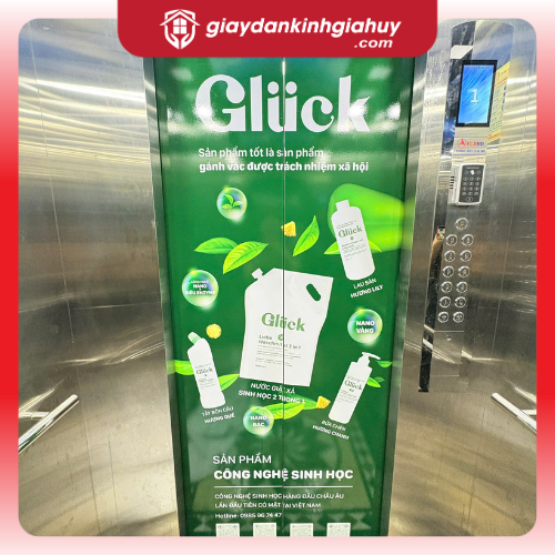 Decal trắng cho thang máy in theo yêu cầu