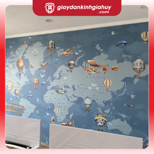 Tranh dán tường hình không khí cầu dễ thương cho bé