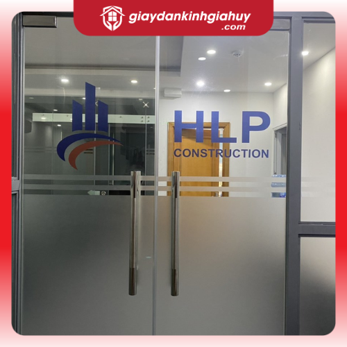 Giấy dán kính mờ kẻ line, in logo màu theo yêu cầu