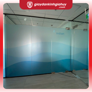 Decal mờ in màu hoạ tiết sóng