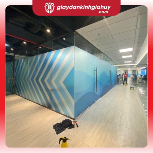 Decal mờ in màu hoạ tiết sóng