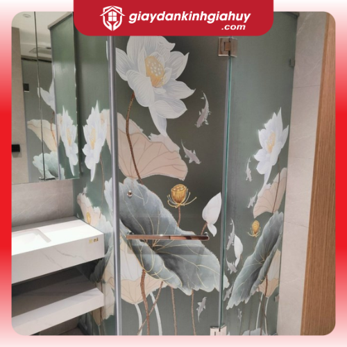 Decal dán kính 3D in UV trên nền decal mờ