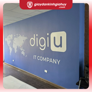 Tranh dán tường in logo công ty theo yêu cầu 2