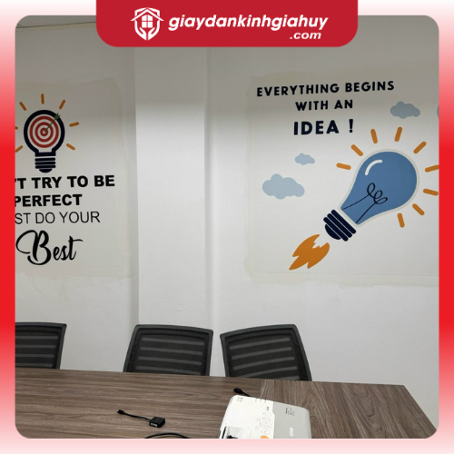 Tranh slogan, tranh động lực dán tường cho văn phòng