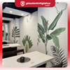 Tranh dán tường 3D lá cây nhiệt đới