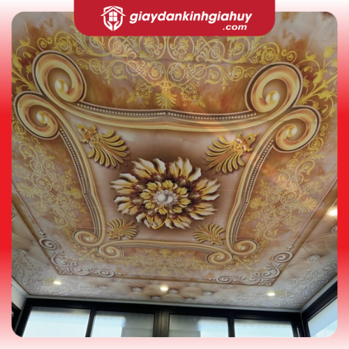 Tranh dán trần 3D cho phòng khách