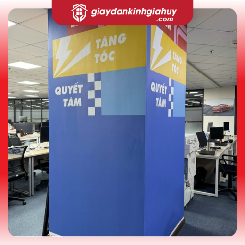 Tranh dán tường in hoa tiết cho văn phòng vinfat