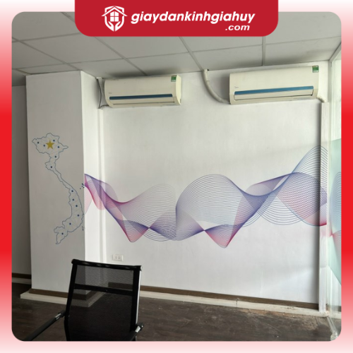 Tranh dán tường in logo công ty theo yêu cầu