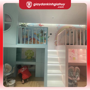 Tranh dán tường khủng long hoạt hình dễ thương 2