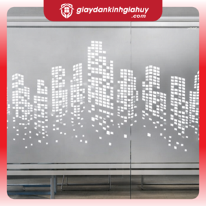 Mẫu Decal Mờ In Hoạ Tiết Các Nhà Cao Tầng Cho Văn Phòng  2