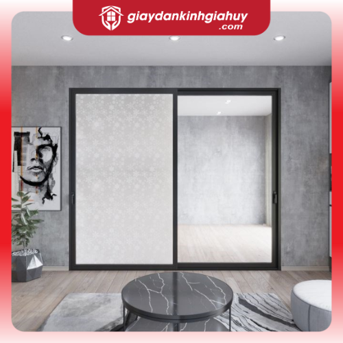 Giấy dán kính trang trí bông tuyết trắng - Mã A25