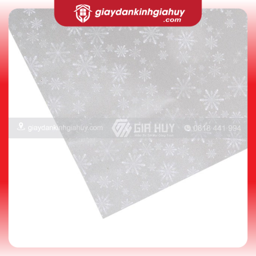 Giấy dán kính trang trí bông tuyết trắng - Mã A25