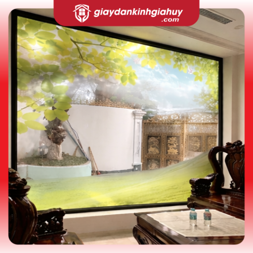 Mẫu Decal Dán Kính Phong Cảnh Thiên Nhiên