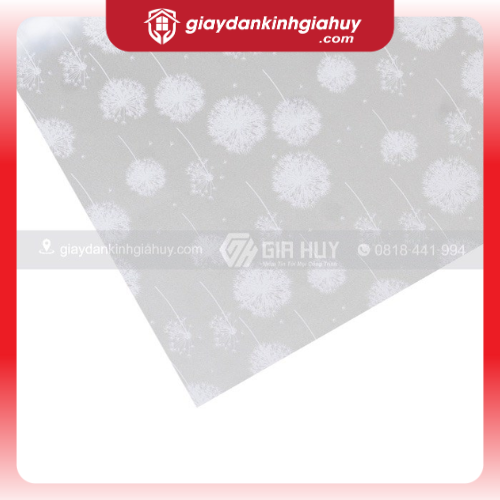 Giấy dán kính trang trí bồ công anh trắng - Mã A17