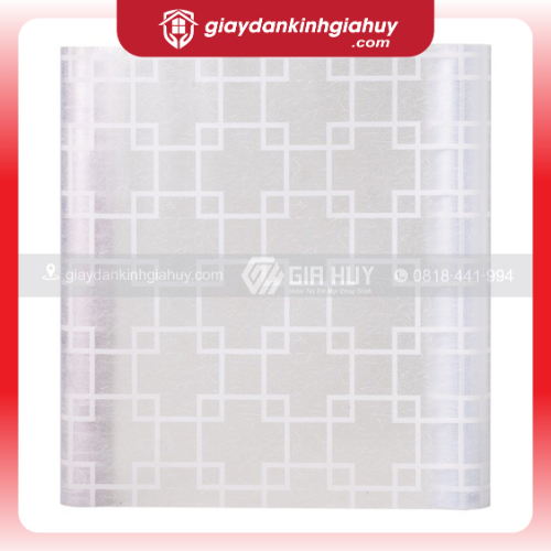 Giấy dán kính trang trí kẻ ô vuông trắng - Mã A13