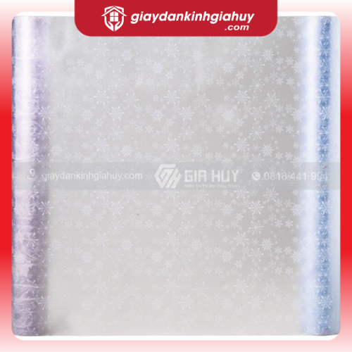 Giấy dán kính trang trí bông tuyết trắng - Mã A25