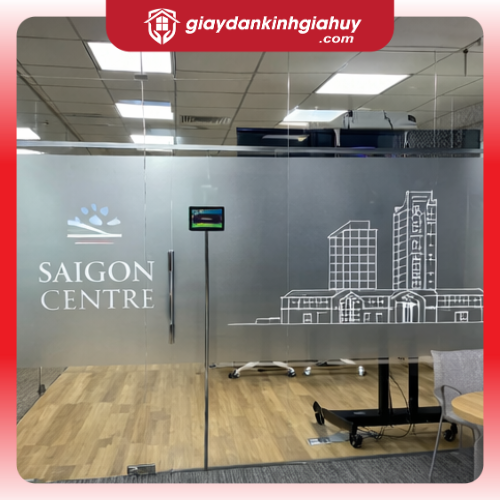 Mẫu Decal Dán Kính Mờ Line Art Kiến Trúc