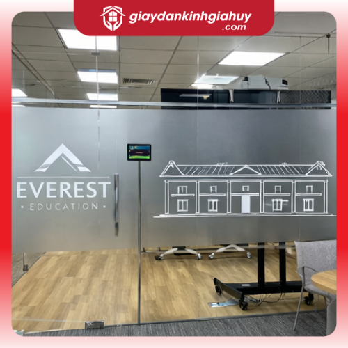 Mẫu Decal Dán Kính Mờ Line Art Kiến Trúc