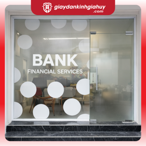 Mẫu Decal Dán Kính Mờ Chấm Bi Hiện Đại