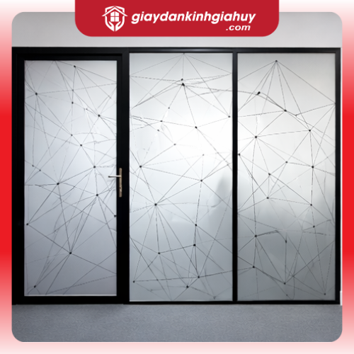 Mẫu Decal Dán Kính Mờ Văn Phòng Họa Tiết Hình Học
