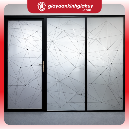 Mẫu Decal Dán Kính Mờ Văn Phòng Họa Tiết Hình Học